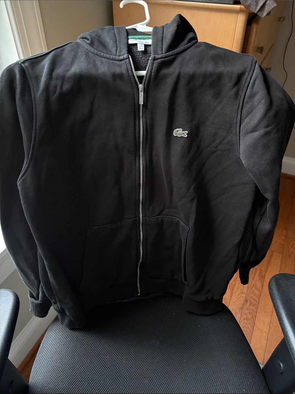 Lacoste Black Full-Zip Hooded Teen Jacket 16